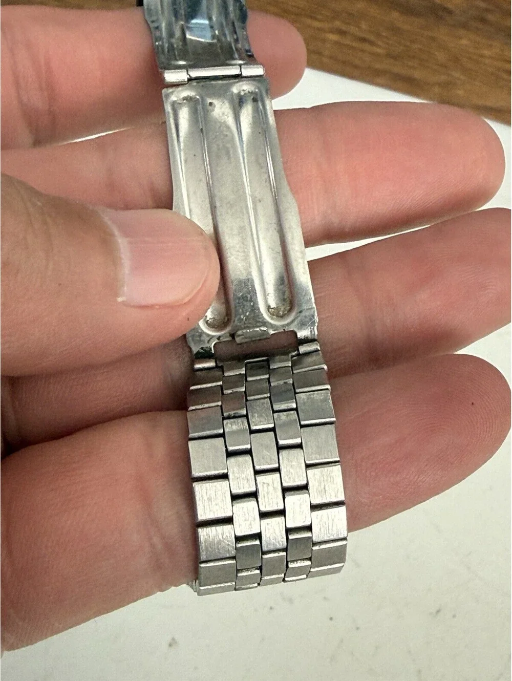 Vintage Watch Timex Silver Metal With Casio Band , Looks Good , Is Untested